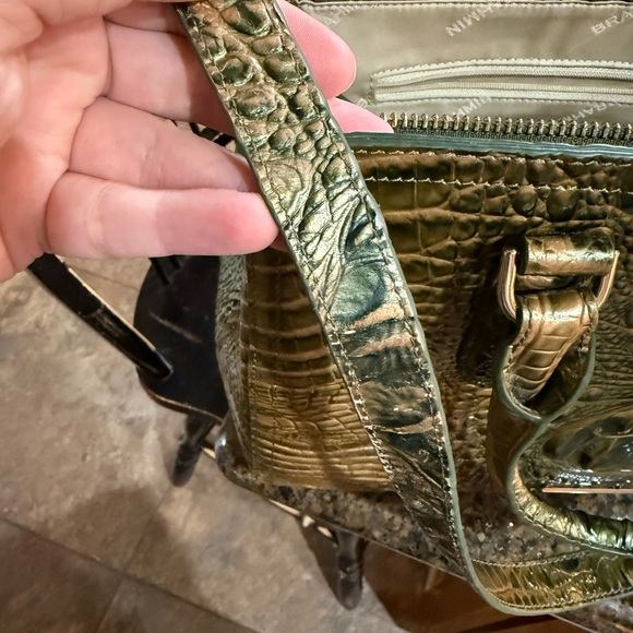 Brahmin Green Crocodile-Embossed Women's Bag - Picture 3 of 6